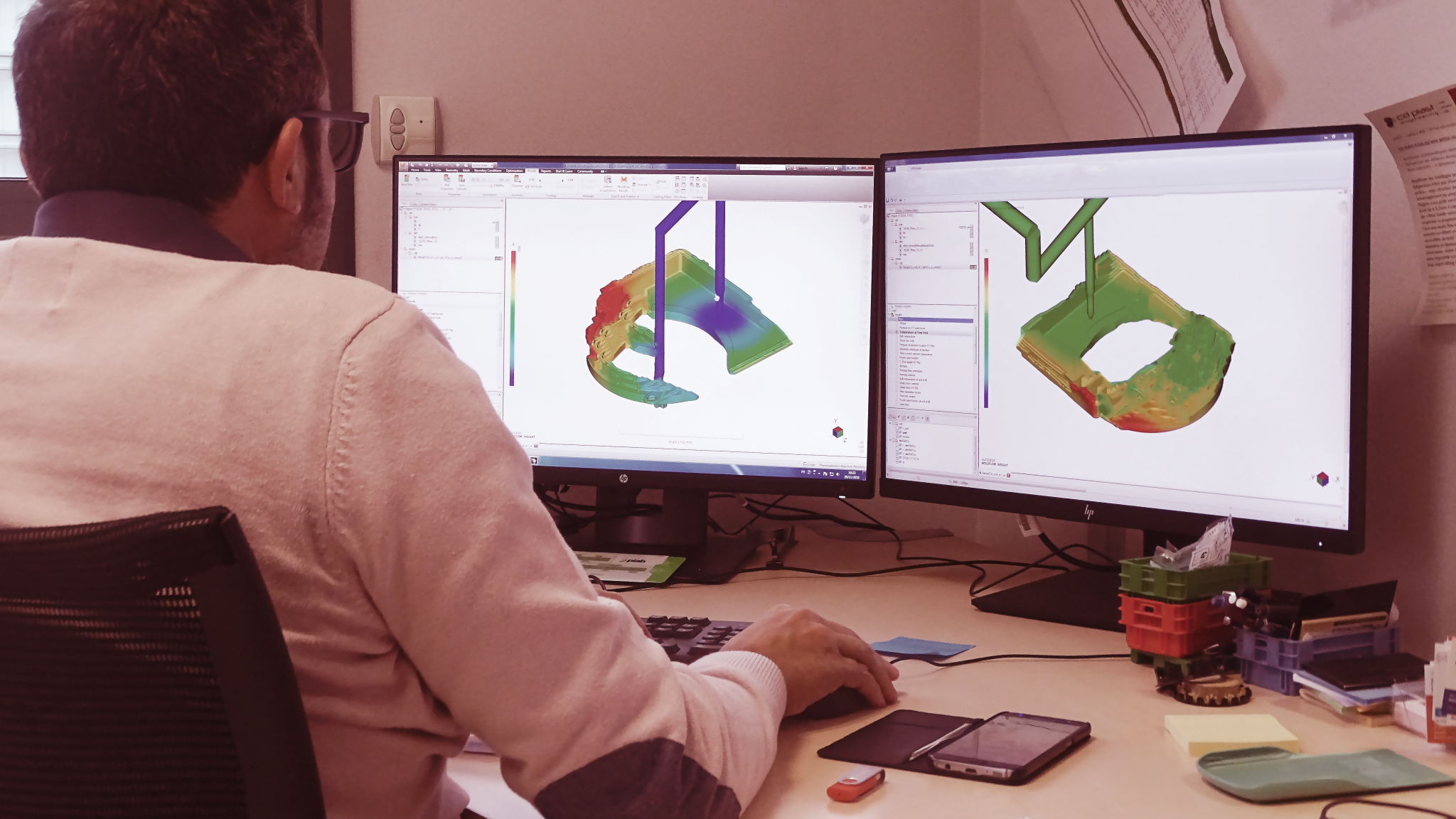 Simulation d'une pièce plastique