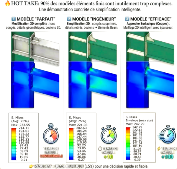 Démonstration de la méthode de travail RDM chez CD PLAST ENGINEERING, simplification de modèle